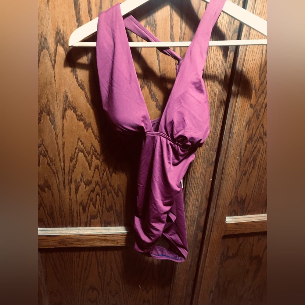 Michael Kors One Piece Swimsuit ruby burgundy color